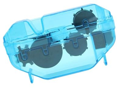LOORGVEL Kit Pulizia Catena Bici Spazzola 360 Gradi per Pulizia Profonda, Contenitore Abs Resistente Colore Blu, Adatto a Tutte le Catene delle Biciclette