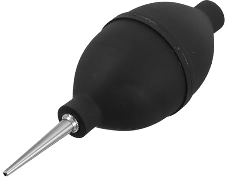 Warmhm Poire Auriculaire en Silicone Noire Grosse Taille Embout Long Ampoule de Lavage Auriculaire à Pression pour Nettoyage des Oreilles Yeux Outil de Soin Polyvalent