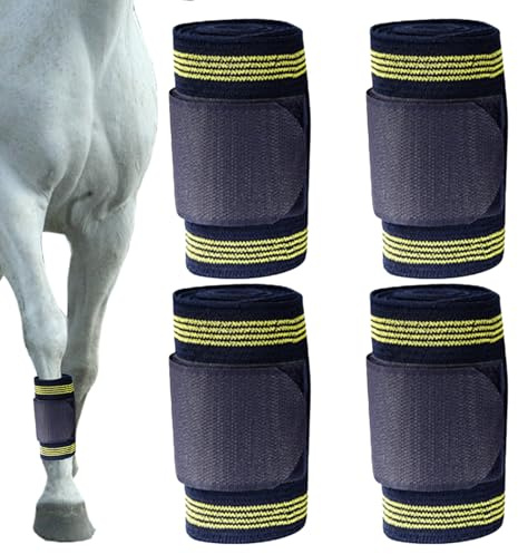 Stående Bandage Till Hästar Elastiskt Stödbandage För Hästar | 4 Rullar Stående Hästskydd För Användning Inom Veterinärvård Och Träning, SeneOch På Häv, Hovar, Ankel