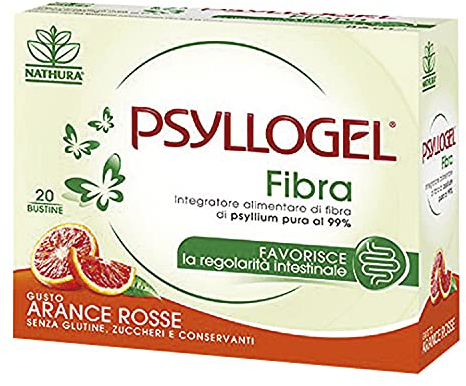 NATHURA Psyllogel - Bolsitas de naranja roja, 86 g, 20 unidades