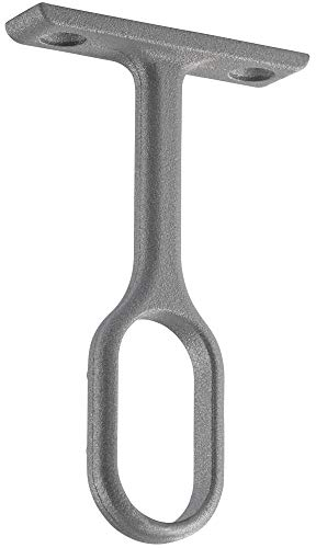 Gedotec Schrankrohrlager Mittelträger-Halterung für Kleiderstange OVAL - TUBES | Metall silber matt | Schrankrohrhalter für Ovalstange 30 x 15 mm | 1 Stück - Stangen-Halterung Garderobenstange