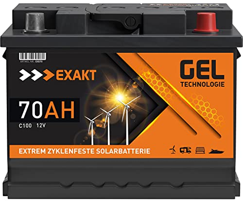 GEL Batterie Solar Wohnmobil Boot Versorgungsbatterie Akku 70Ah - 100Ah (70AH 12V)