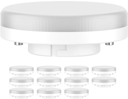 ledscom.de 12x GX53 LED Leuchtmittel, weiß (4000 K), 4 W, 420lm, 96°, matt