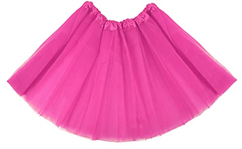 Yolev Jupe Tutu en Tulle pour Femme Années 1950 Vintage Adulte Halloween Costume de Fête de Noël (Rose Rouge)