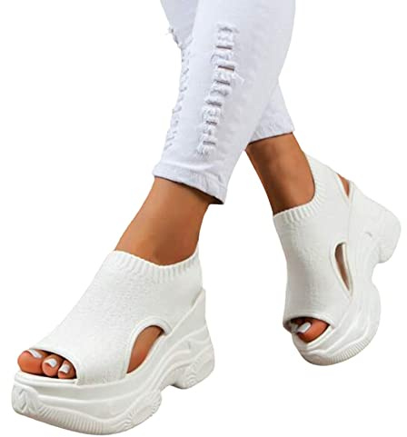 Sandali Donna Comodi Ortopedici Slingback Mesh Estive Eleganti con Plateau Morbida Sportive da Trekking Platform 2023