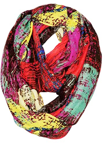 FAIRYGATE Loop Schal Damen Leichtes Tuch Damen Sommer Loop Verlauf Uni Rundschal Schlauchschal Stola Schal leicht DA0317