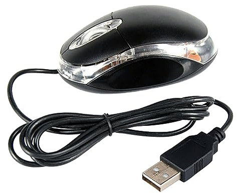 Mikikit Wired Usb Optical Mouse with 1000 Dpi High Precision Sensor Ergonomic Design for Comfortable Office and Home Computer Use