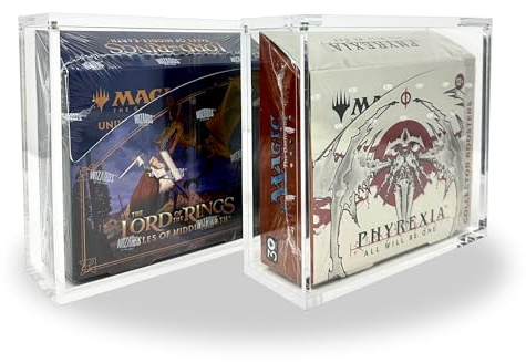 The Hobby Lair Deluxe Acrylic Case for Magic Collector Booster Boxes | Magnetic Easy Top Loading | Thick 6mm Protection | 2 Pack