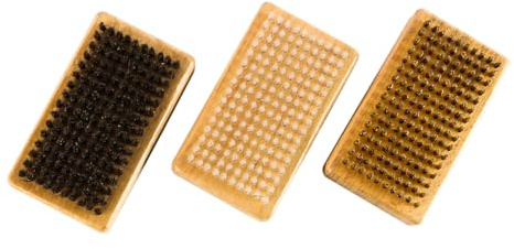 Ieron 3pcs Ski Snowboard Wax Brush Set Cleaning Brushes for Ski Snowboard Maintenance Nylon Brass Horse Hair Ski Waxing Brush Kit for Snowboarders and Ski Enthusiasts