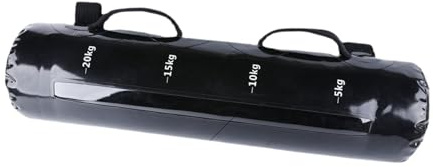 harayaa Saco de Agua para Levantamiento de Pesas, Mancuernas, Peso Portátil de La Bolsa de Energía, Saco de Fuerza de Entrenamiento, Saco de Agua de Fitness P, Negro