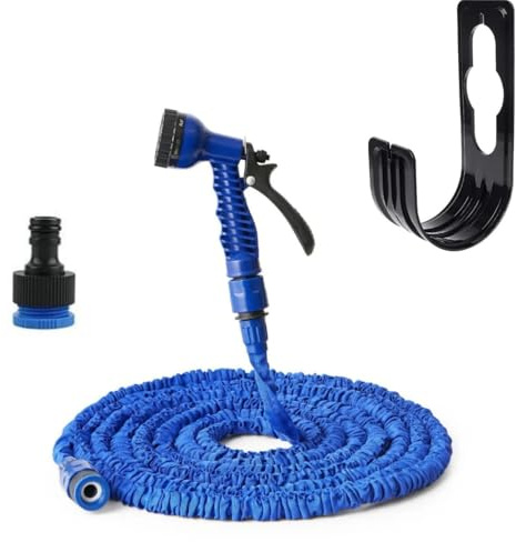 S SHAM®100FT Expandable Garden Hose Pipe - Flexible Expanding Magic Hose with 3/4, 1/2 Fittings,30mtr Garden Hose with 7 Function Spray Nozzle