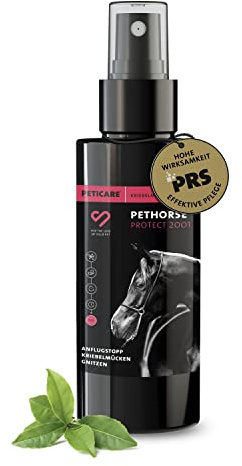 Peticare Spray contra la Mosca Negra para Caballos - prevenir eficazmente el Eczema de Verano, no más Manta Caballo Eczema, Detener los ataques - petAnimal Protect 2001