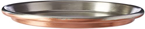 Vigor Blinky 94080-30 flache runde Pfanne aus verzinntem Kupfer, Randhöhe 3 cm, Durchmesser 30 cm