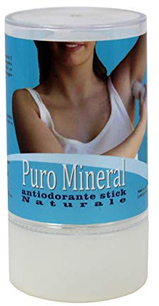 Allume di Rocca Deodorante Stick Puro Mineral - Deodorante Naturale Inodore - Allume di Potassio Stick Multiuso - Formato da Viaggio - 120 gr