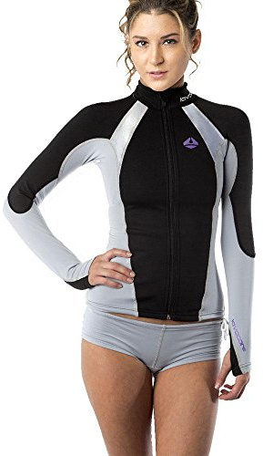 New Women's LavaCore Elite Stand Up Paddleboard (SUP) Jacket - Grey (Large) for Scuba Diving, Surfing, Kayaking, Rafting & Paddling