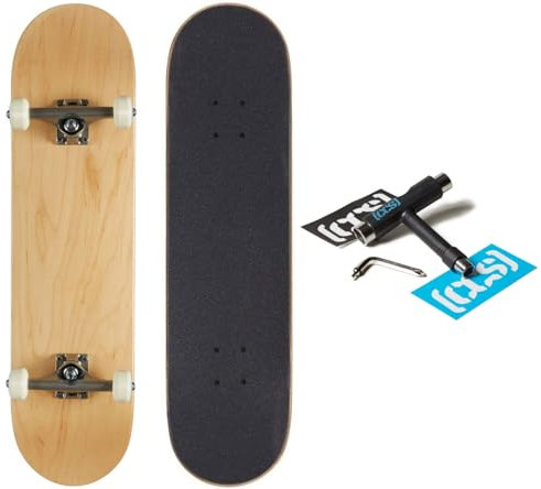 [CCS] Logo Skateboard Complete Natural Wood 8.00