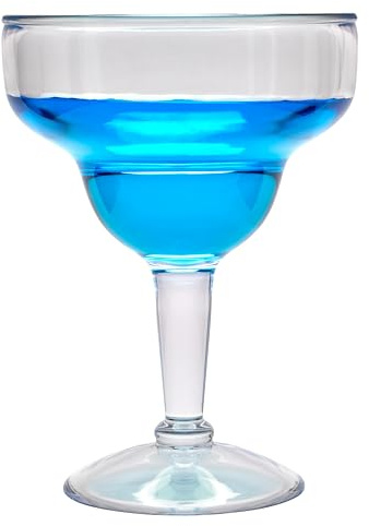 G.E.T. SW-1415-1-SAN-CL-EC Heavy-Duty Shatterproof Plastic Jumbo Margarita Glasses, BPA Free, 36 Ounce