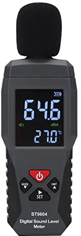 Sonomètre, Mesure Du Bruit 30-130 DB, Mètre de Niveau Sonore Audio Numérique, Compteur de Bruit pour Le Contrôle Qualité Sonore Dans Les Usines,Les Bureaux,Les Maisons,Les écoles Et Les Chantiers