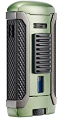 Colibri Apex Sturmfeuerzeug - Windbeständig - Extragroße Einstellrad - Jet Feuerzeug Mit Einzel Jetflamme - Mit Gas Nachfüllbar (Nicht Im Lieferumfang Enthalten) - Schöne Elegante Geschenkbox Grün