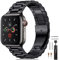 BolYel Compatible Avec les Bracelets Apple Watch 49mm 46mm 45mm 44mm 42mm(Series 3 2 1),Bracelet Remplacement de Acier Inoxydable,pour Ultra2/Ultra Séries 10/9/8/7/6/5/4/3/2/1/SE Noir