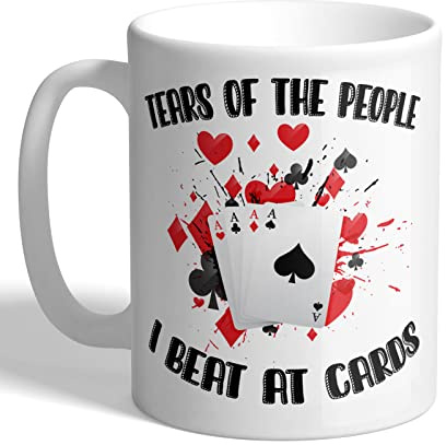 I Love Mugs - Tears of The People I Beat at Cards - Funny Mug, Ceramic, 11fl.oz.
