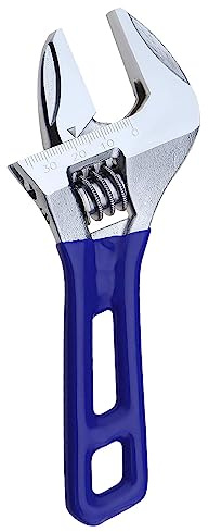 eMagTech Wide Opening Stubby Adjustable Wrench 34mm/1.3 Inch Maximum Opening Size 6 Inch Length Single Open-Ended Spanner for Car Plumbing Mechanical Repair Hand Tool