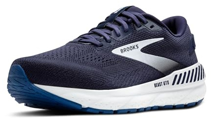 Brooks Men’s Beast GTS 24 Supportive Running & Walking Shoe - Peacoat/True Navy/White - 11.5 X-Wide