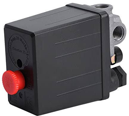 OSALADI 20A Vanne de Contrôle de Pression pour Compresseur Air Interrupteur Automatique Psi Installation Facile Compatible avec Compresseurs