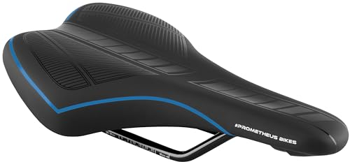 PROMETHEUS BICYCLES Fahrradsattel Kinder 24 26 27.5 Zoll Premium | Kindersattel Fahrrad | Kinderfahrrad-Sattel ergonomisch | BMX MTB City Sattel Kinder bequem weich | maximaler Fahrkomfort (Blau)