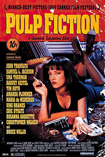 Pulp Fiction - Movie Poster (Regular Style - Uma Thurman On Bed) (Size: 24 x 36)