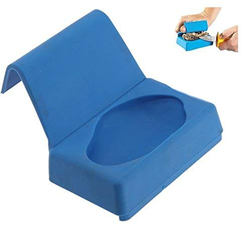 patisse 883 Cal Huîtres, Ouvre Huîtres de Sécurité Elastomère Bleu 11,5 x 7 x 3 cm