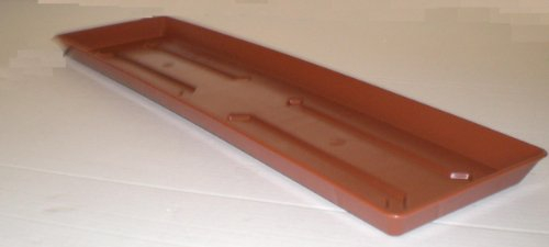 Soucoupe pour pot de fleurs pour balcon bac à fleurs en plastique couleur terre cuite 80 cm