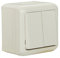 Legrand , wet room surface-mounted double changeover switch splash-proof (IP44), for mounting on the wall, 782361