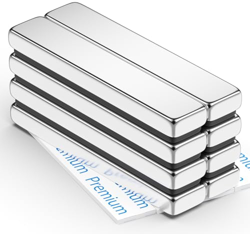 FINDMAG 8 magneti, 60 x 10 x 5 mm magneti a barra, magnete forte, calamita lavagna, estremamente potente barra magnetica per frigorifero per uso multiuso