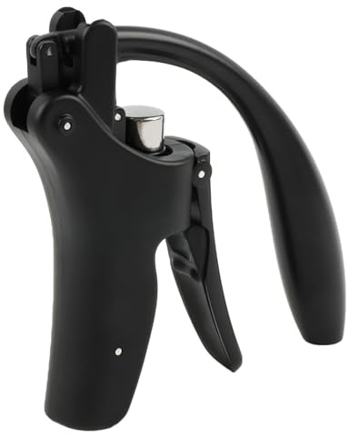 KEISSCO Compact Wine opener Vertical Lever Corkscrew Wine Bottle Opener with Foil Cutter & Extra Screw
