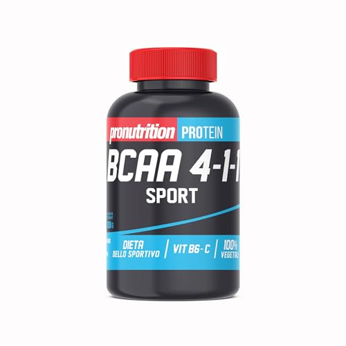 PRO NUTRITION - Bcaa sport 4:1:1 200cpr, Aminoacidi Ramificati KyowaQuality™, Integratore Alimentare, Aumento di Energia, Vitamina C, Vitamina B6, Leucina, Valina - Contrasta Stanchezza