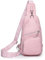 Veki PU Leder Umhängetasche Damen, Bauchtasche mit Reißverschluss, Crossbody Bag Breiter Gurt, Schultertasche mit Kreditkartenfach, Damen Sling Bag für Reisen, Einkaufen, Outdoorsport (Rosa)
