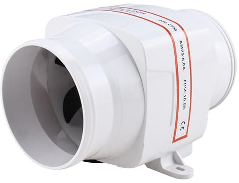 Yaegoo 4 Marine Boat DC 12V Electric in Line Bilge Air Blower 4 Inch in-Line Marine Bilge Air Blower 270 CFM