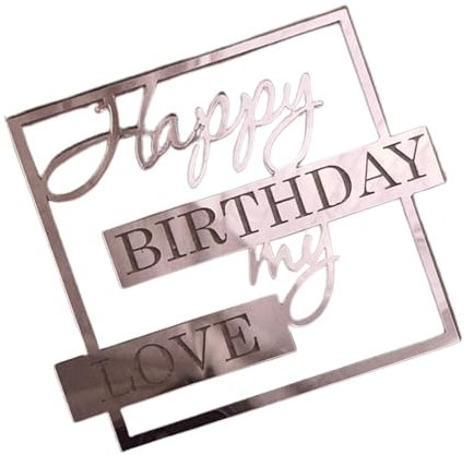 Décoration de gâteau d'anniversaire, décorations de gâteau de anniversaire – Fourniture de décoration de gâteau de fête d'anniversaire My Love – Décoration de gâteau de fête, décoration