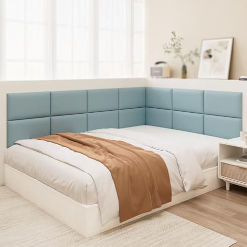Headboard Panels, DIY Peel-and-Stick, Soundproof and Impact-Resistant Padding for Queen, King, Or Adjustable Beds, Modern Décor,N,23.62 x 9.84/3 Pcs