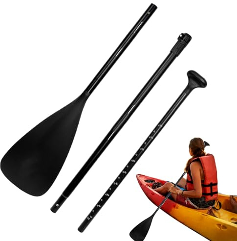 Pagaia da paddle in lega di alluminio – Tavola da surf gonfiabile per kayak Remo 3 sezioni regolabile 165-210 cm | Lama in nylon staccabile leggera Stand Up Paddling Sport acquatici