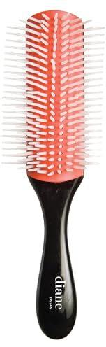 Diane Pro Nylon Pin Styling Hair Brush for Detangling, Separating, Shaping and Defining Wet Thick or Curly Hair, Glides Through Tangles with Ease