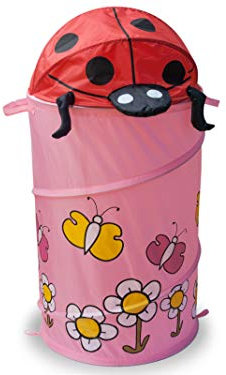 Teorema 51569 - Cesto Portagiochi, Pop Up Pieghevole, Floreale, Altezza 90 Cm, Diametro 44 Cm