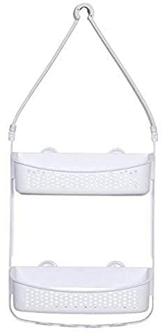 axentia Mensola da doccia in plastica, bianca, grande