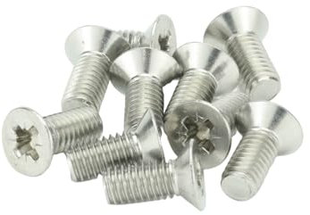 M4 (4mm x 10mm Inc Head) Pozi Countersunk Machine Screws - A2 Grade Stainless Steel (Pack of 20)