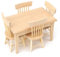 Puppenschrank Schreibtisch und Stuhl Spielzeug 20×10×7:12 Puppenschrank Miniatur-Simulierter Schreibtischstuhl Möbel Modell Spielzeug Zubehör Schreibtischstuhl Set Miure Spielzeug (Tisch und Stuhl Set