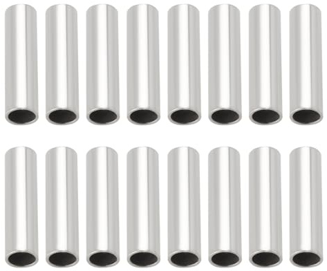 Create idea 500 Pezzi Manicotti Di Crimpatura Per Lenza Da Pesca 1,6mm ID 8mm Manicotti Di Crimpatura A Canna Singola Lunghi Manicotti Di Crimpatura In Rame Per Esche Da Mare Da Pesca