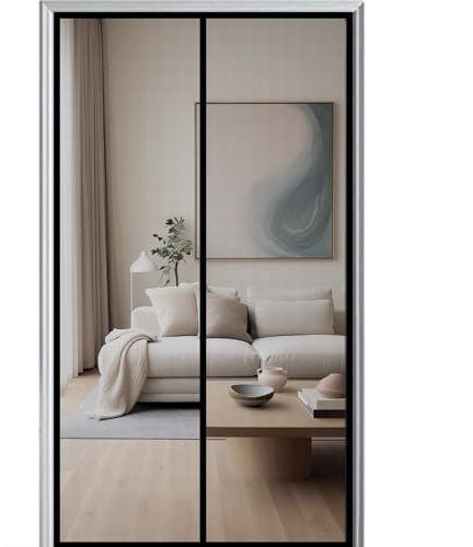 Magnetic Fly Screen Door 85x200cm Magnetic Fly Curtain Insects Protection Door Keeps Bugs Mosquito Out with Powerful Magnets Let Breeze in Pets and Kids Friendly Black
