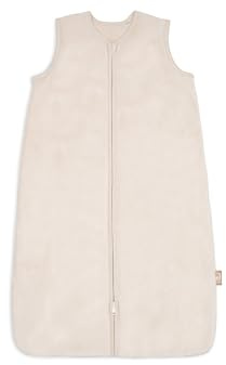 Jollein sovsäck baby – 110 cm – sammet – havregryn – bomull – 2,0 TOG – utan ärmar – Oeko-TEX certifierad – baby sovsäck – för vår och höst