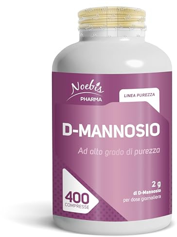D-Mannosio Noebis Pharma - Formula Pura - 400 Compresse da 550 mg - Benessere Vie Urinarie e Uso Quotidiano